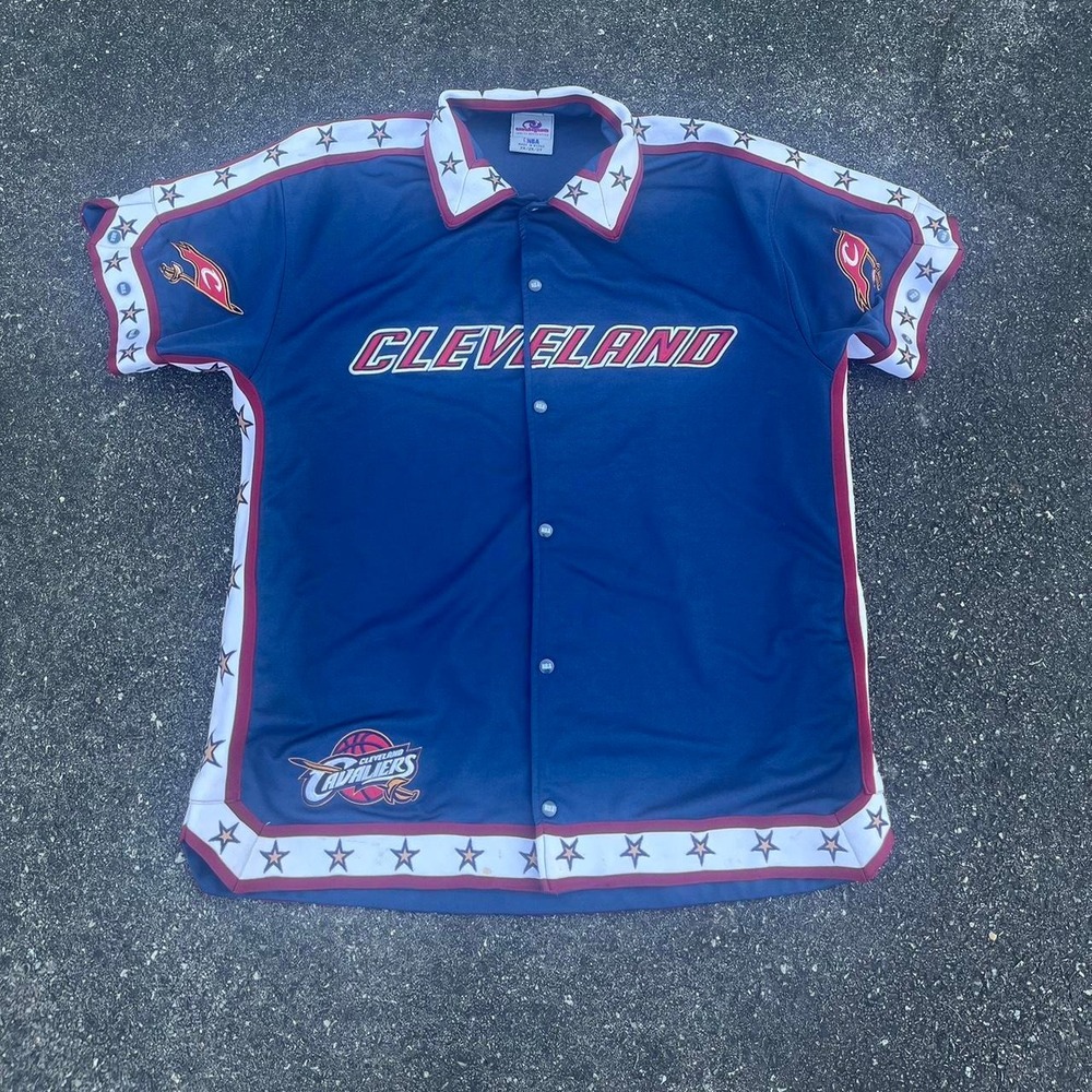 1990s Cleveland Cavaliers button up Embroidered Jersey size 2XL